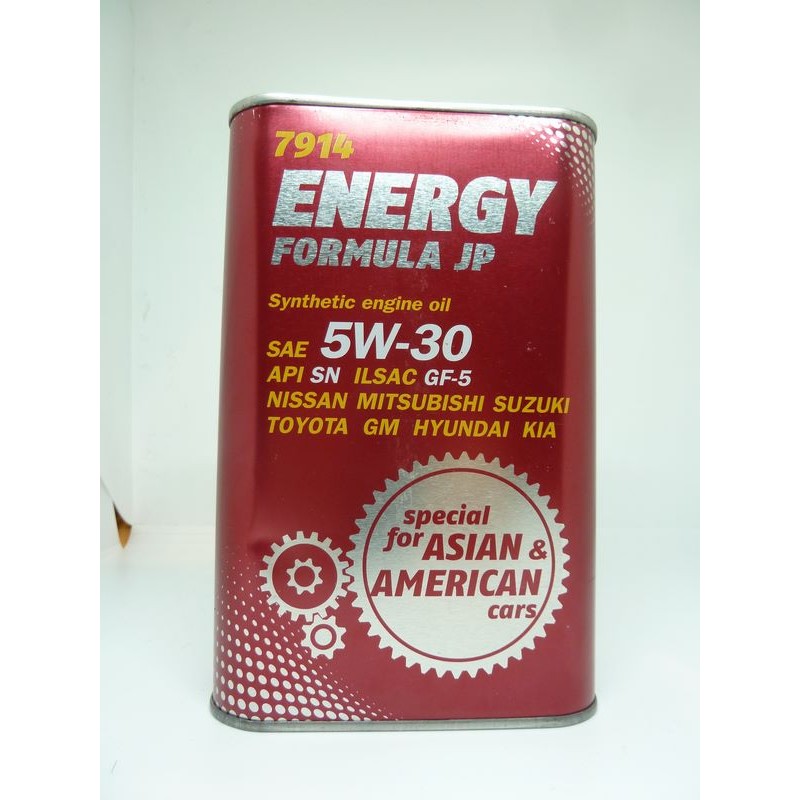 Syntetyczny Olej Energy Formula JP 5W30 (USA & Asia) 1L METAL